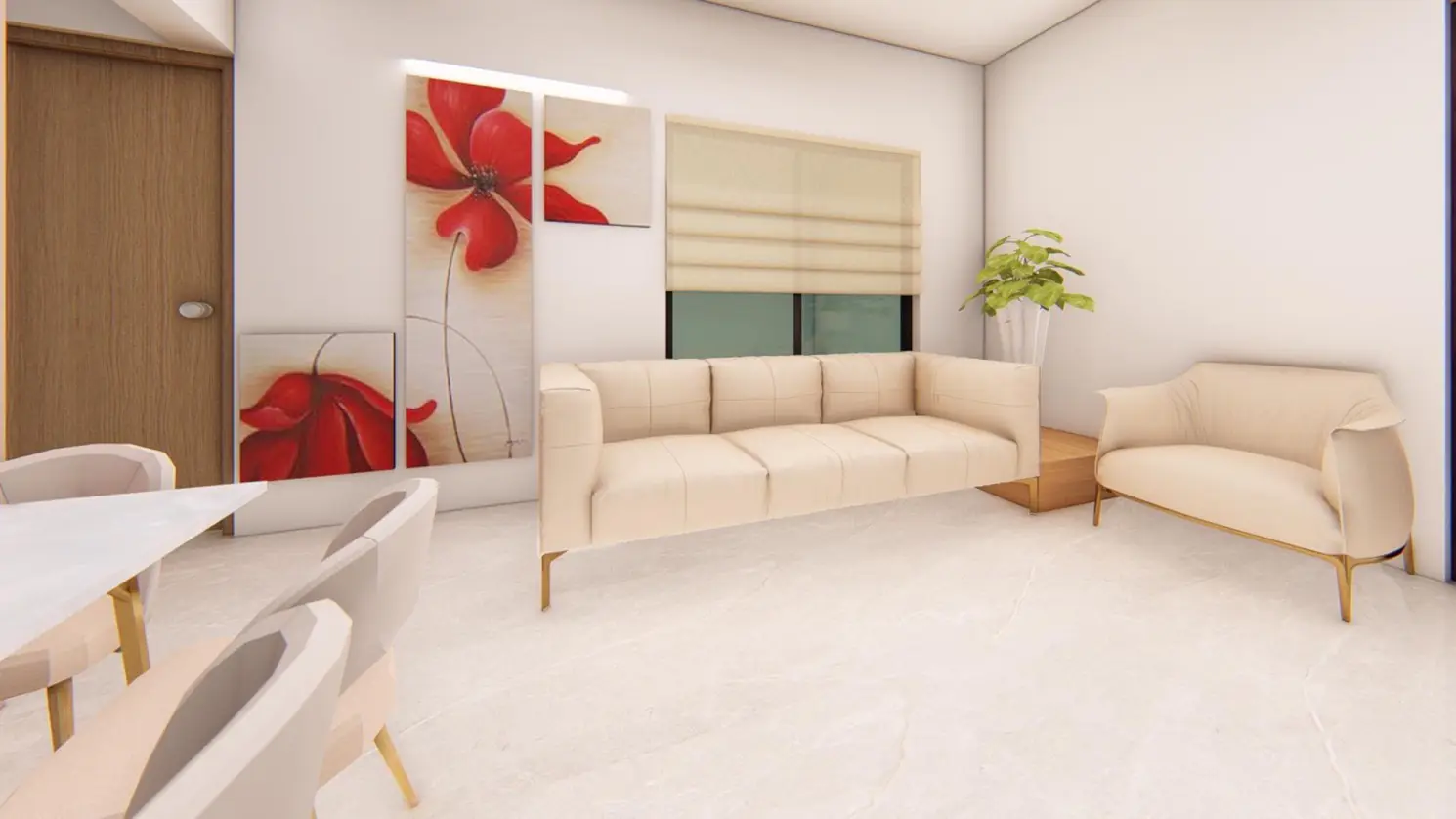 Architectural drawings and material samples at the Brix studio, Pune